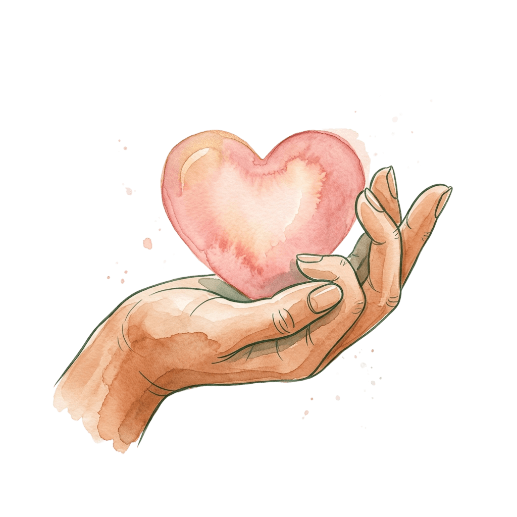 Corazón con manos